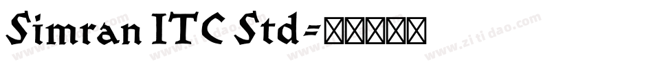 Simran ITC Std字体转换